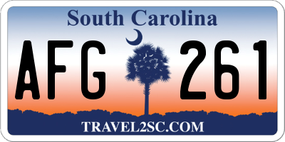 SC license plate AFG261