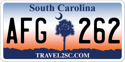SC license plate AFG262