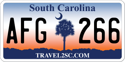 SC license plate AFG266