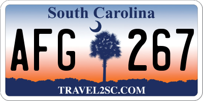 SC license plate AFG267