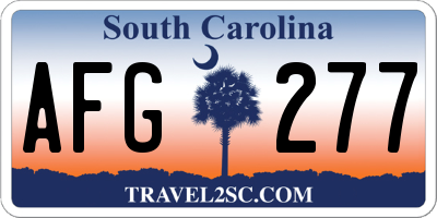 SC license plate AFG277