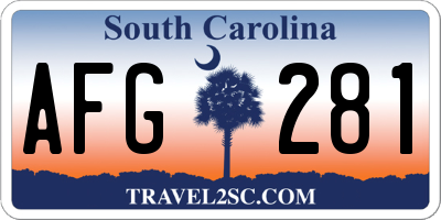 SC license plate AFG281