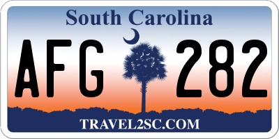 SC license plate AFG282