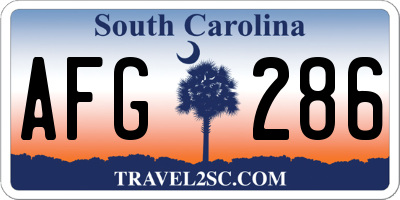 SC license plate AFG286