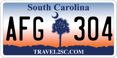SC license plate AFG304