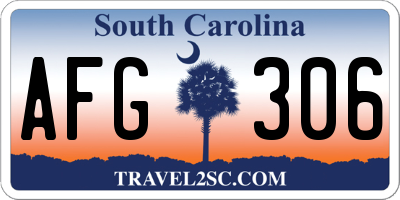 SC license plate AFG306