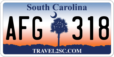 SC license plate AFG318