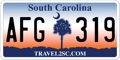 SC license plate AFG319