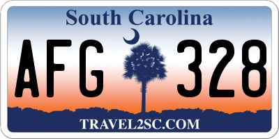 SC license plate AFG328