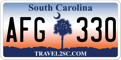 SC license plate AFG330