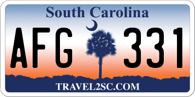 SC license plate AFG331