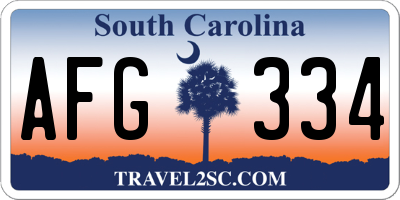 SC license plate AFG334