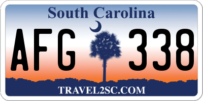 SC license plate AFG338