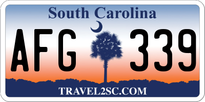 SC license plate AFG339