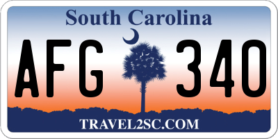 SC license plate AFG340