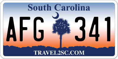 SC license plate AFG341