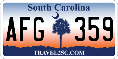 SC license plate AFG359