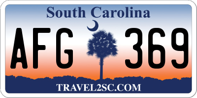 SC license plate AFG369