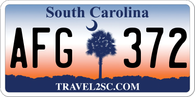 SC license plate AFG372