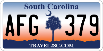 SC license plate AFG379