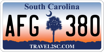 SC license plate AFG380