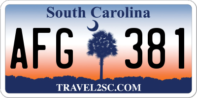 SC license plate AFG381