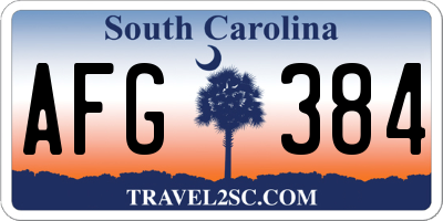 SC license plate AFG384