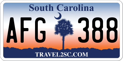 SC license plate AFG388