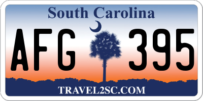 SC license plate AFG395