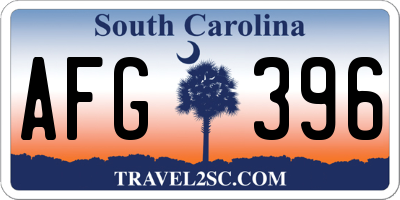 SC license plate AFG396