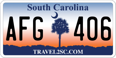 SC license plate AFG406
