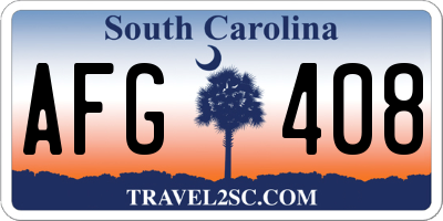 SC license plate AFG408