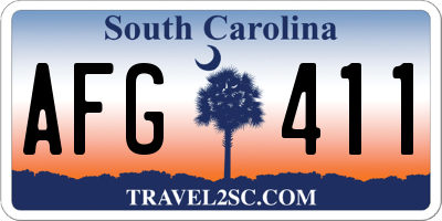 SC license plate AFG411