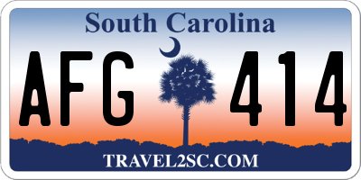 SC license plate AFG414
