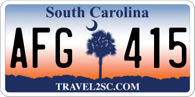 SC license plate AFG415