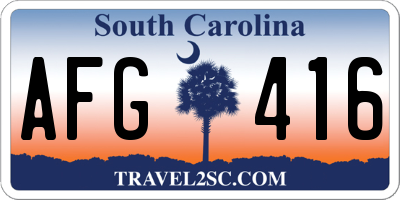 SC license plate AFG416