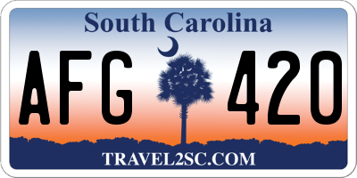 SC license plate AFG420