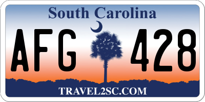 SC license plate AFG428