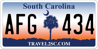 SC license plate AFG434