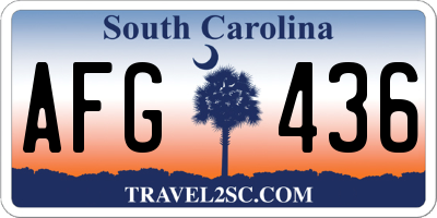 SC license plate AFG436