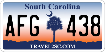SC license plate AFG438