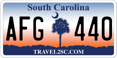 SC license plate AFG440