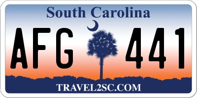 SC license plate AFG441