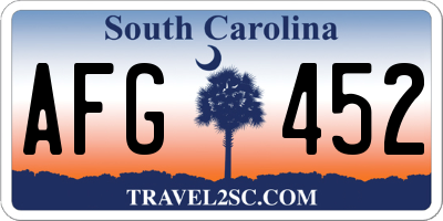 SC license plate AFG452