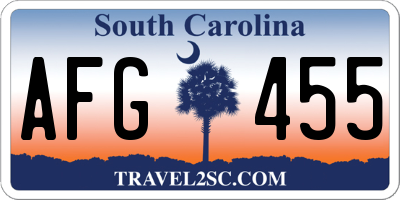 SC license plate AFG455