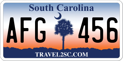 SC license plate AFG456