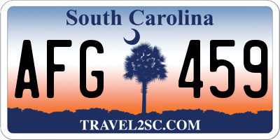 SC license plate AFG459