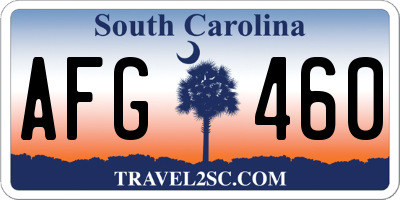 SC license plate AFG460