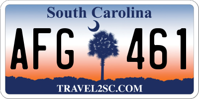 SC license plate AFG461