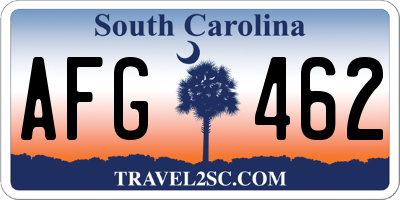 SC license plate AFG462